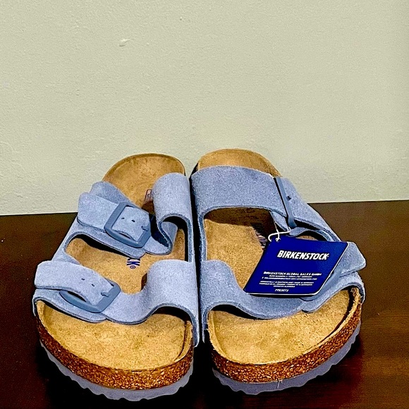 Birkenstock Blue Suede Sandals - Picture 2 of 6